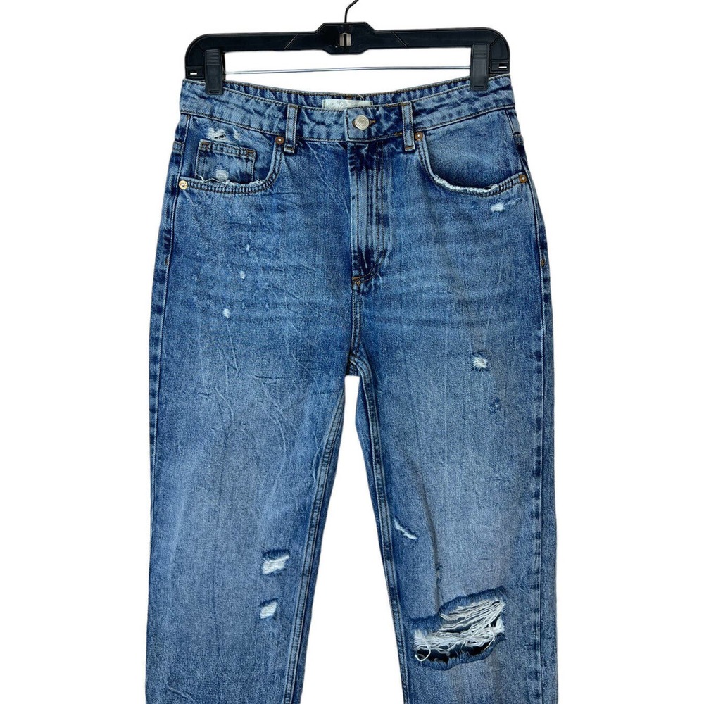 We the Free People Dakota Straight Leg Jeans 27 Women Denim Distressed High Rise - Picture 3 of 11